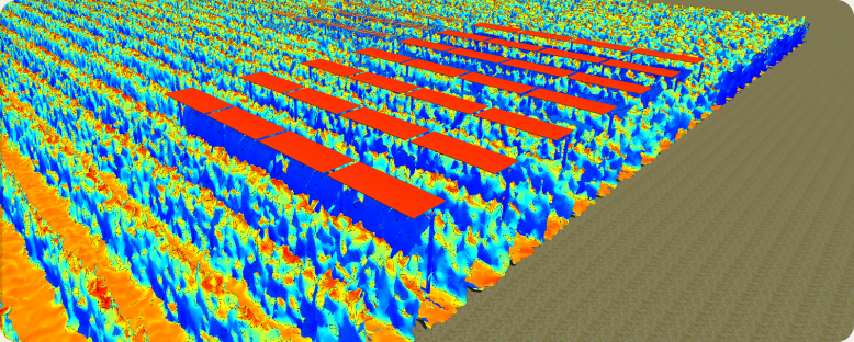 Bolzano open-field agri-PV irradiance heatmap